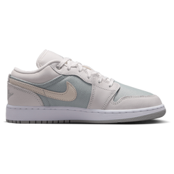Boys' Grade School - Jordan Air Jordan 1 Low SE - Soft Pearl/Light Smoke Grey/Off White