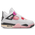 Jordan Retro 4 - Girls' Grade School Gray/Pink/Tan