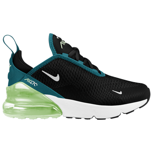 

Boys Preschool Nike Nike Air Max 270 - Boys' Preschool Shoe Black/White/Bright Spruce Size 02.0