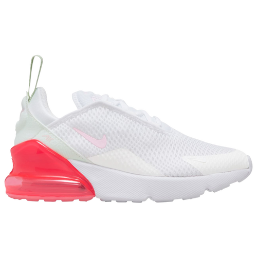 

Nike Girls Nike Air Max 270 - Girls' Preschool Running Shoes White/Pink Foam/Honeydew Size 11.0
