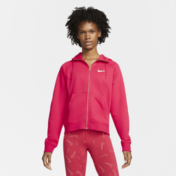Women's - Nike NSW Fleece Print Hoodie - Very Berry/Maroon