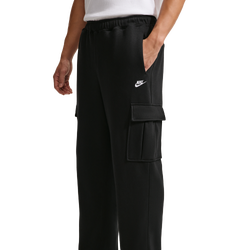 Men's - Nike Club BB Open-Hem Cargo Pant - Black/Black/White