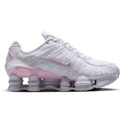 Boys' Grade School - Nike Shox TL - White/Metallic Silver/Pink Foam