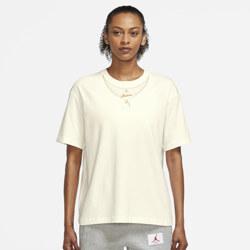 

Jordan Womens Jordan Her Chain T-Shirt - Womens Sail/Sail Size XL