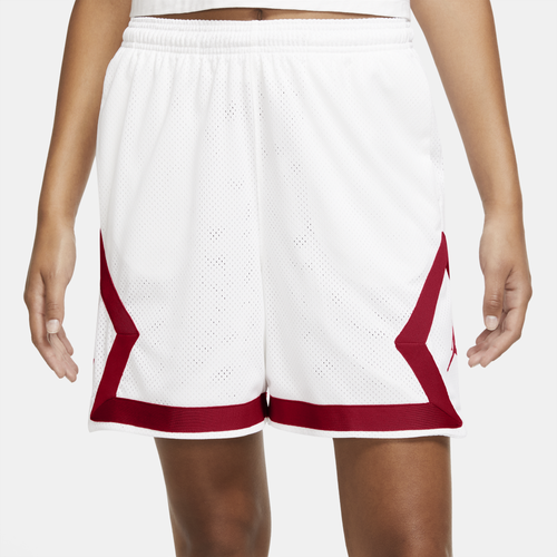 Jordan Womens  Heritage Diamond Shorts In White/gym Red