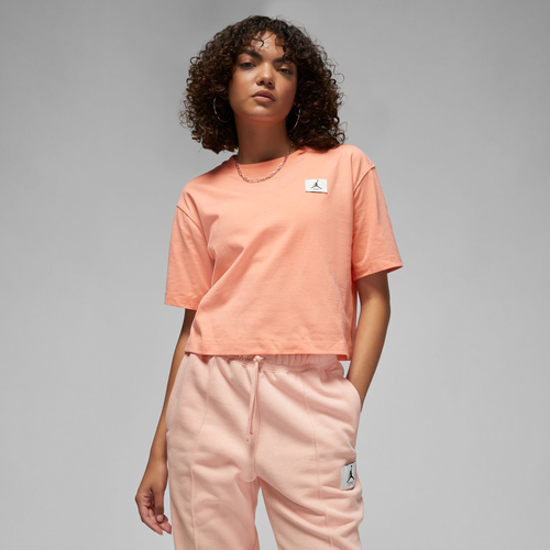 

Jordan Womens Jordan Essential Boxy T-Shirt - Womens Crimson Bliss/Crimson Bliss Size S