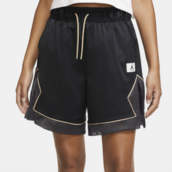 Women's - Jordan Plus Size Essential Diamond Shorts 2 - Black/Dark Smoke Gray/Sandrift