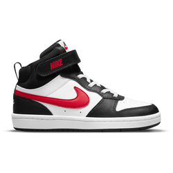 Boys' Preschool - Nike Court Borough Mid 2 - White/Univ Red/White