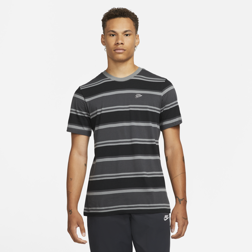 

Nike Mens Nike Stripe T-Shirt - Mens Black/Gray Size S