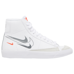 Boys' Grade School - Nike Blazer Mid 77 SE - White/Grey/Red