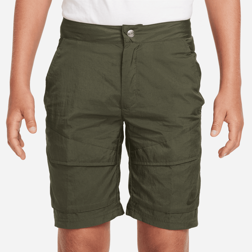 

Boys Nike Nike Woven Utility Cargo Shorts - Boys' Grade School Rough Green/Black Size XL