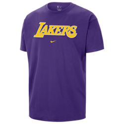 Men's - Nike Lakers Wordmark Standard Issue S/S T-Shirt - Purple