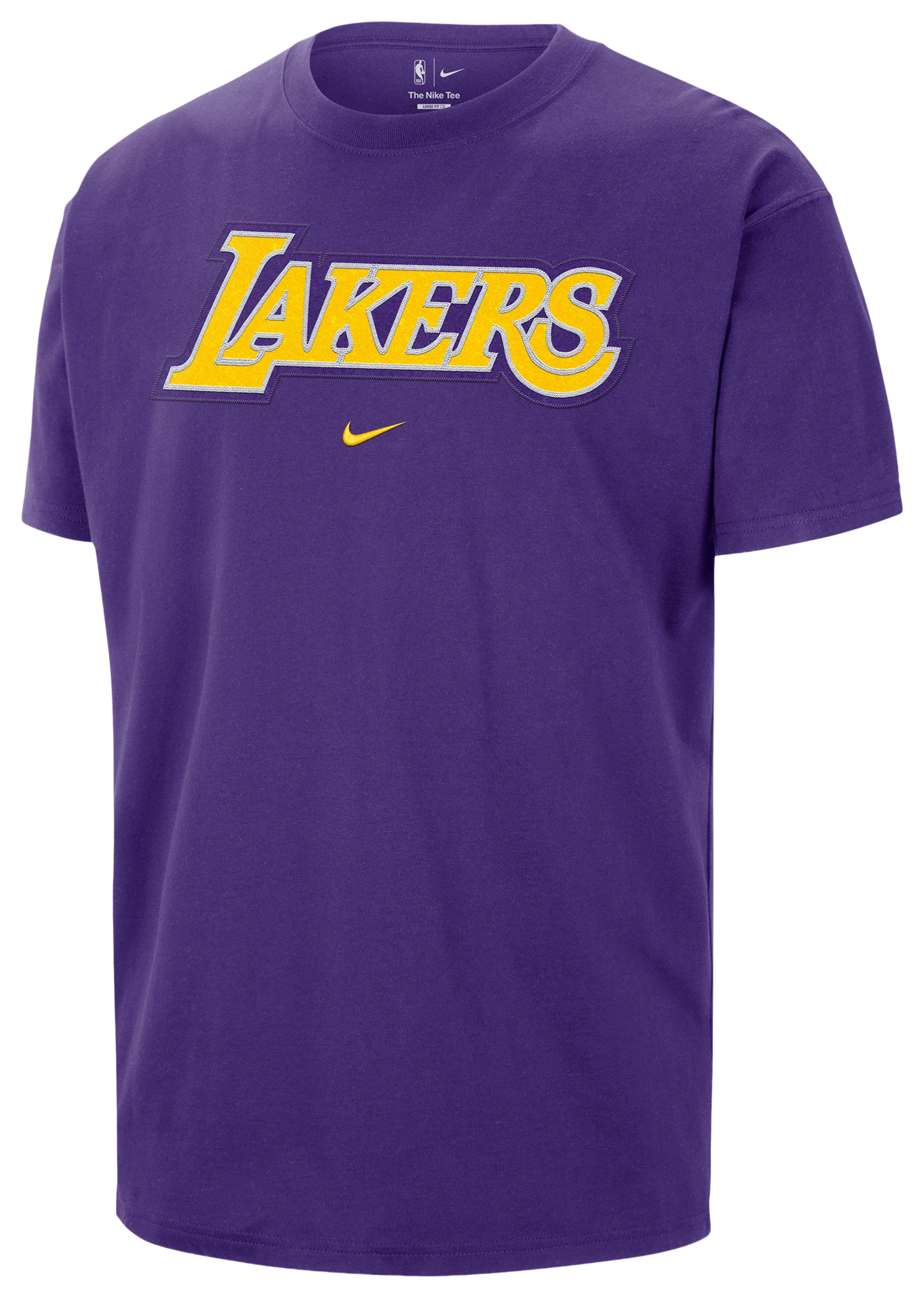 Nike Lakers Wordmark Standard Issue S/S T-Shirt - Men's