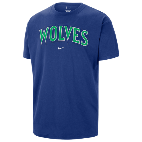 Nike Mens Timberwolves Wordmark Standard Issue Short Sleeve T-Shirt - - Blue