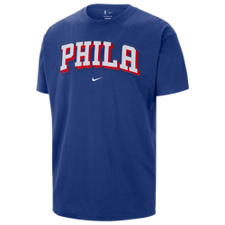 Men's - Nike 76ers Wordmark Standard Issue Short S/S T-Shirt - Blue