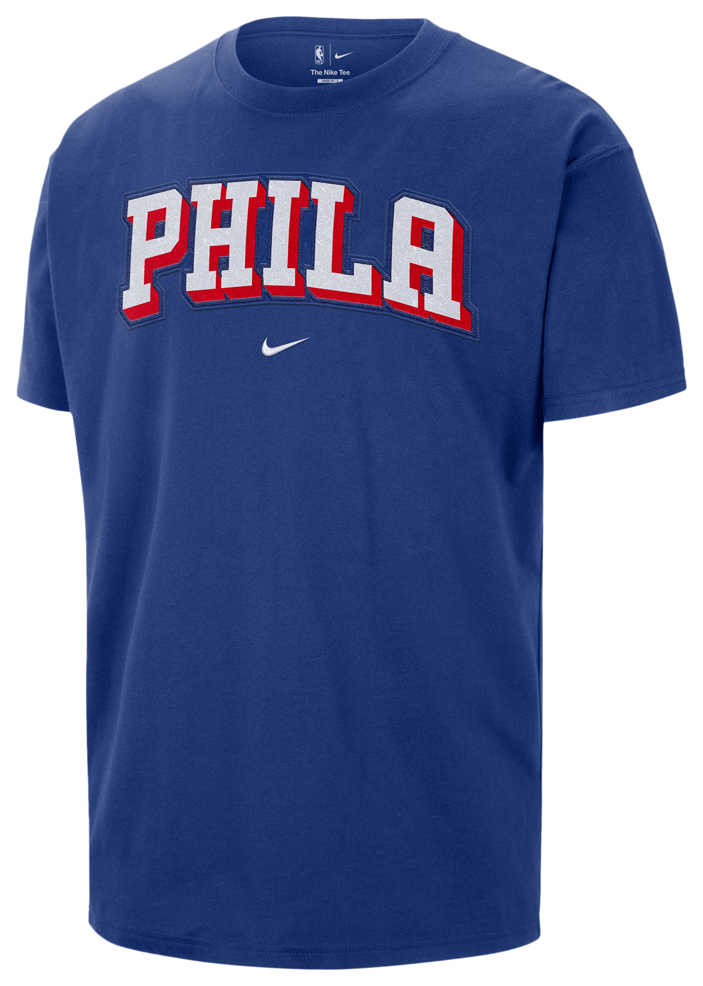 Nike 76ers Wordmark Standard Issue Short S/S T-Shirt - Men's