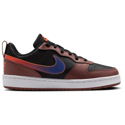 Boys' Grade School - Nike Court Borough Low Recraft - Black/Deep Night/Red Sepia