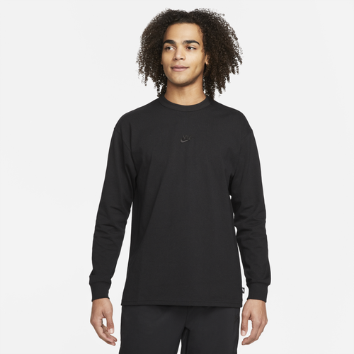 Shop Nike Mens  Premium Essentials Long Sleeve Sust T-shirt In Black/black