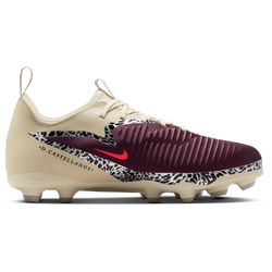 Boys' Grade School - Nike Phantom 6 Low Academy FG/MG - Burgundy Crush/University Red/Fossil