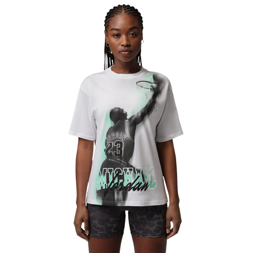  - Jordan SPT DF SS GFX TEE HTG - White/Green Glow