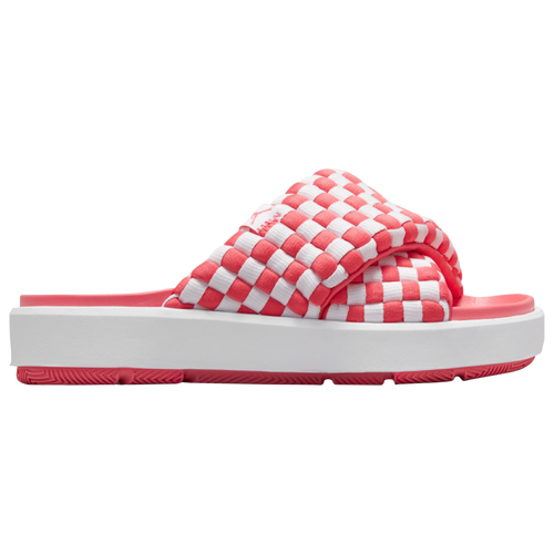 Jordan Sophia Crisscross Slide Sandal In Sea Coral/white