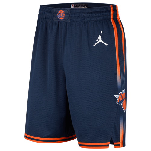 

Nike Mens New York Knicks Nike Knicks Statement Swingman Shorts - Mens White/Navy Size XL