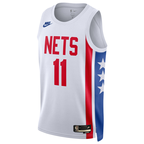 

Nike Mens Kyrie Irving Nike Nets Swingman Jersey - Mens White/Blue Size L