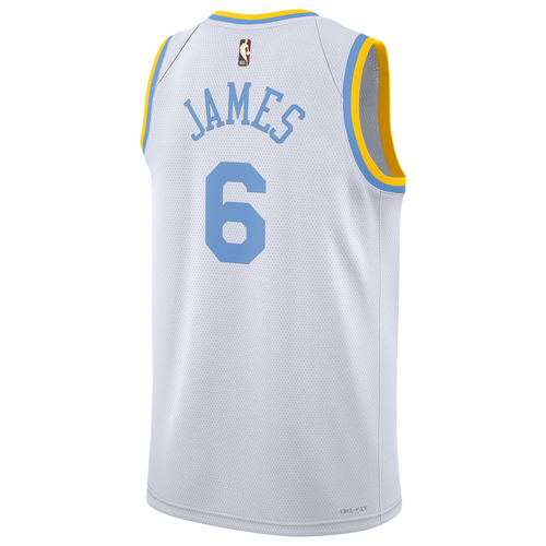 Mens LeBron James Nike Lakers HWC Jersey White/Blue
