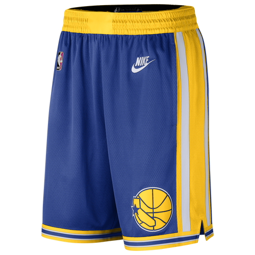 

Nike Mens Golden State Warriors Nike Warriors HWC Swingman Shorts - Mens White/Blue Size L