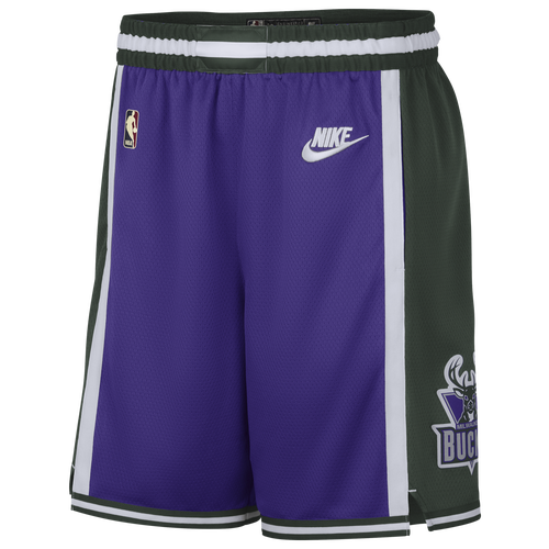 

Nike Mens Milwaukee Bucks Nike Bucks HWC Swingman Shorts - Mens Purple/White Size XL
