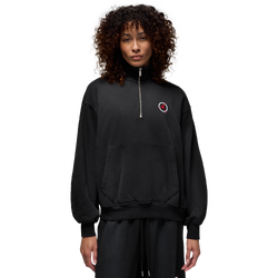 Women's - Jordan Flight Club Fleece Quarter Zip - Black