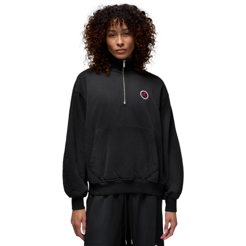 WOMENS - Jordan Flight Club Fleece Quarter Zip - Black