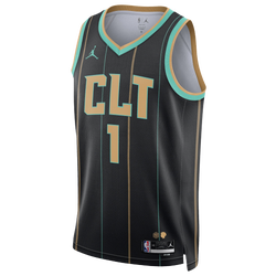 Men's - Nike Hornets Swingman Jersey  - Black/White