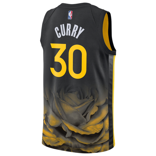 

Nike Mens Stephen Curry Nike Warriors Swingman Jersey - Mens Black/Green Size L