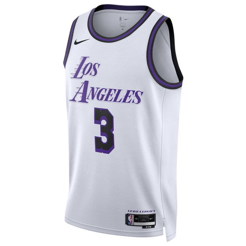 

Nike Mens Anthony Davis Nike Lakers Swingman Jersey - Mens White/Purple Size XXL