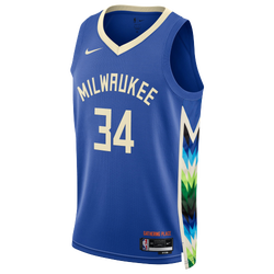 Men's - Nike Bucks Swingman Jersey - Blue/Black