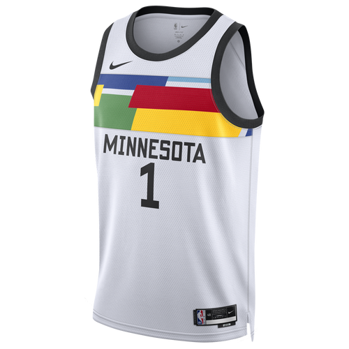 

Nike Mens Minnesota Timberwolves Nike Timberwolves Swingman Jersey - Mens White/Black Size S