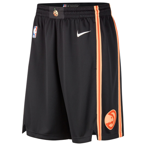 

Nike Mens Atlanta Hawks Nike Hawks City Edition Swingman Shorts - Mens Black/White Size XL