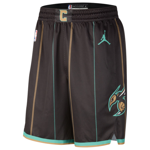

Nike Mens Charlotte Hornets Nike Hornets City Edition Swingman Shorts - Mens Green/Black Size M