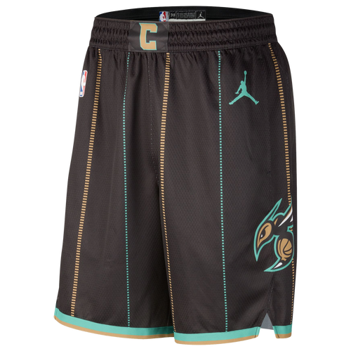 

Nike Mens Charlotte Hornets Nike Hornets City Edition Swingman Shorts - Mens Green/Black Size XL