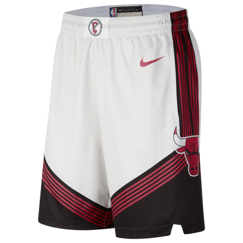 

Nike Mens Chicago Bulls Nike Bulls City Edition Swingman Shorts - Mens White/Red Size XXL