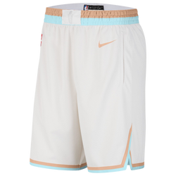 Men's - Nike Cavaliers City Edition Swingman Shorts - White/Beige