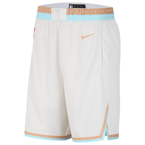 

Nike Mens Cleveland Cavaliers Nike Cavaliers City Edition Swingman Shorts - Mens White/Beige Size L