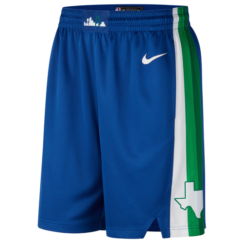 

Nike Mens Dallas Mavericks Nike Mavericks City Edition Swingman Shorts - Mens White/Blue Size XXL