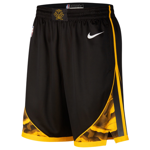 Shop Nike Mens  Warriors City Edition Swingman Shorts In Black/white