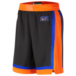 Men's - Nike Knicks City Edition Swingman Shorts - Black/Orange