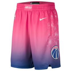Men's - Nike Wizards City Edition Swingman Shorts - Pink/White
