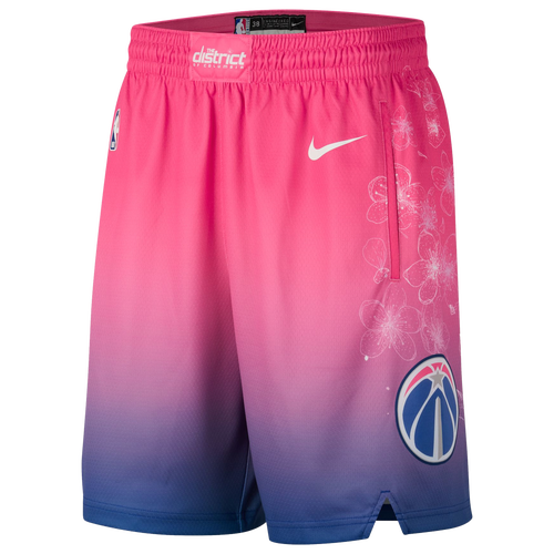 

Nike Mens Nike Wizards City Edition Swingman Shorts - Mens Pink/White Size M