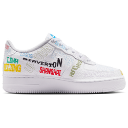 Boys' Grade School - Nike Air Force 1 LV8 3 - White/White