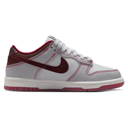 Boys' Grade School - Nike Dunk Low Lv8 1 - Burgundy Crush/Wolf Grey/Pure Platinum